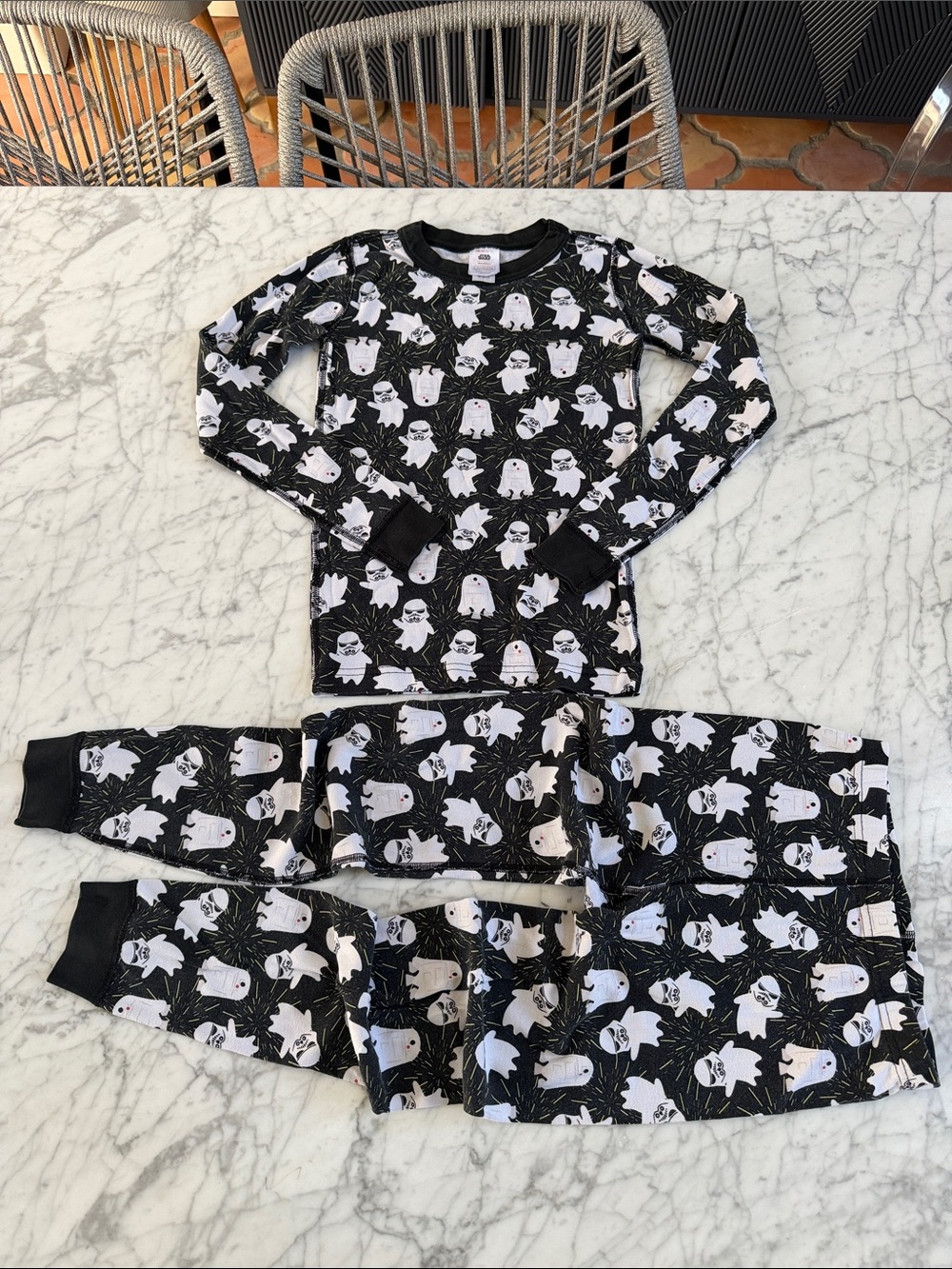 Hanna Andersson Star Wars Halloween Ghost Themed Pajama Set Sz 10